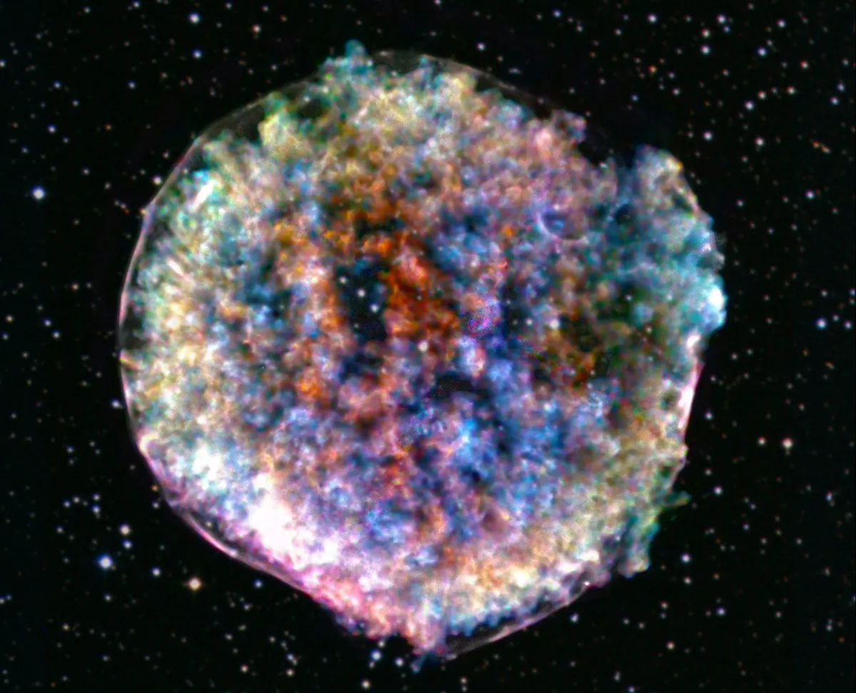 Supernova remnant Tycho Lumpy death star Chandra X-ray Observatory and Sloan Digital Sky Survey, 17 October 2019