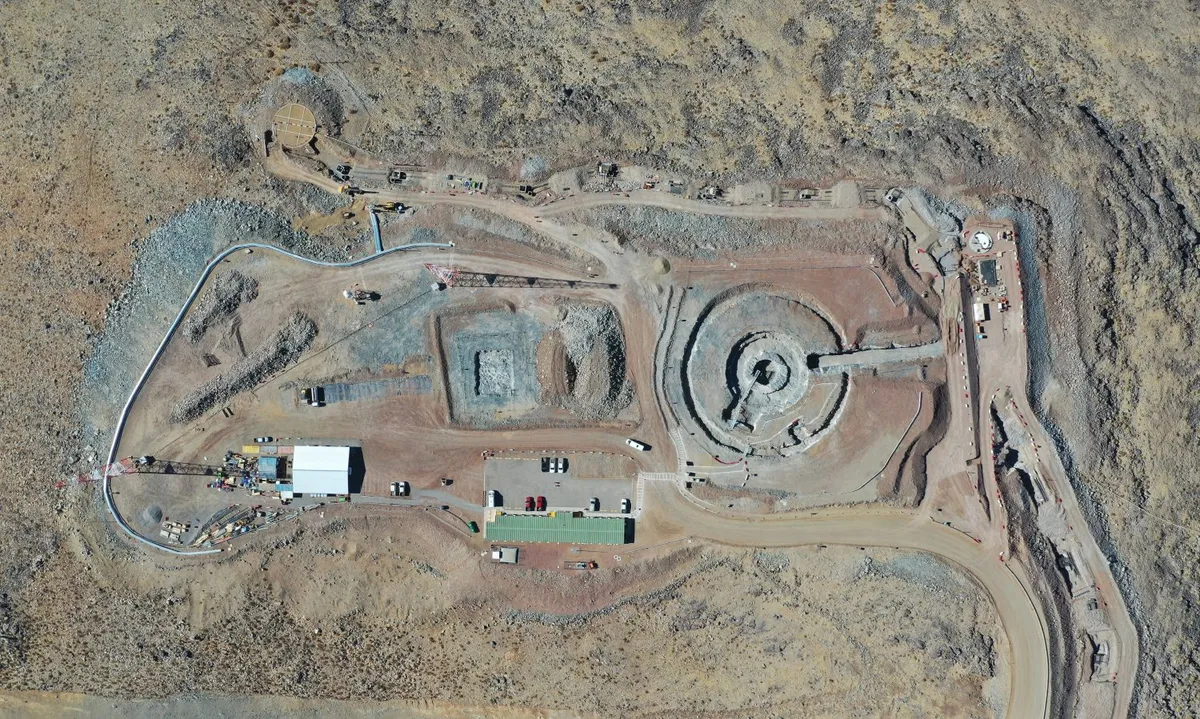 A drone view of the GMT construction site. Credit: GMTO Corporation