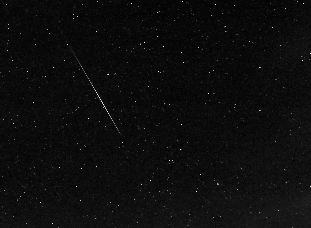 A Geminid meteor captured on 14 December 2017. Credit: Mary McIntyre