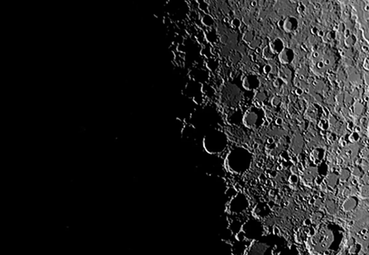 Can you spot the famous Lunar X formation? Credit: Pete Lawrence