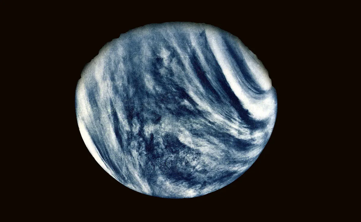 A close-up of Venus captured by NASA's Mariner 10 probe on 5 February 1974. Credit: NASA