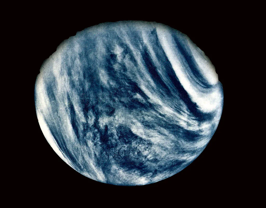 A close-up of Venus captured by NASA's Mariner 10 probe on 5 February 1974. Credit: NASA