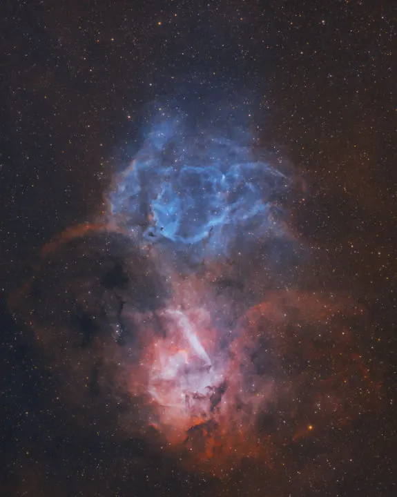 07 The Lion Nebula Douglas J Struble, Taylor, Michigan, USA, 4 and 19 September 2019 Equipment: ZWO ASI 1600MM mono camera, Stellarvue SV70T apo triplet refractor, Orion Mount Atlas Pro mount