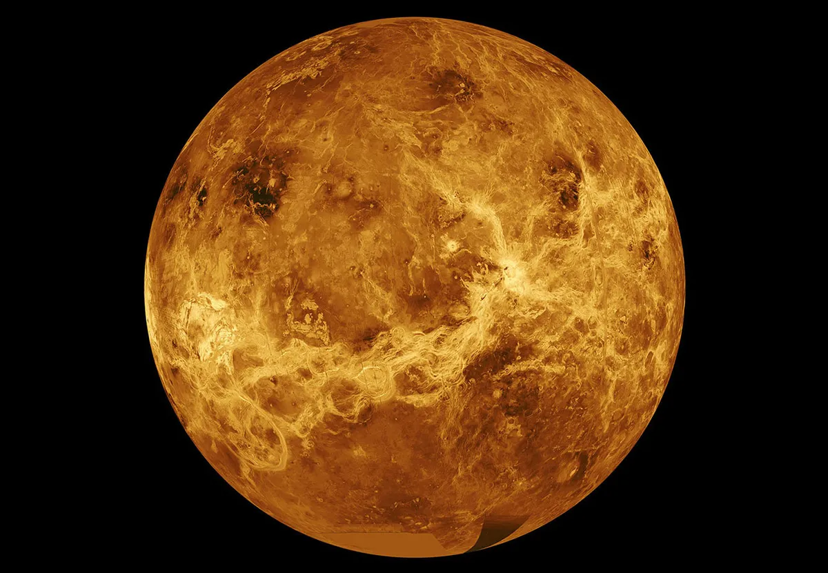 An image of Venus created using data from NASA's Magellan spacecraft and Pioneer Venus Orbiter. Credit: NASA/JPL-Caltech