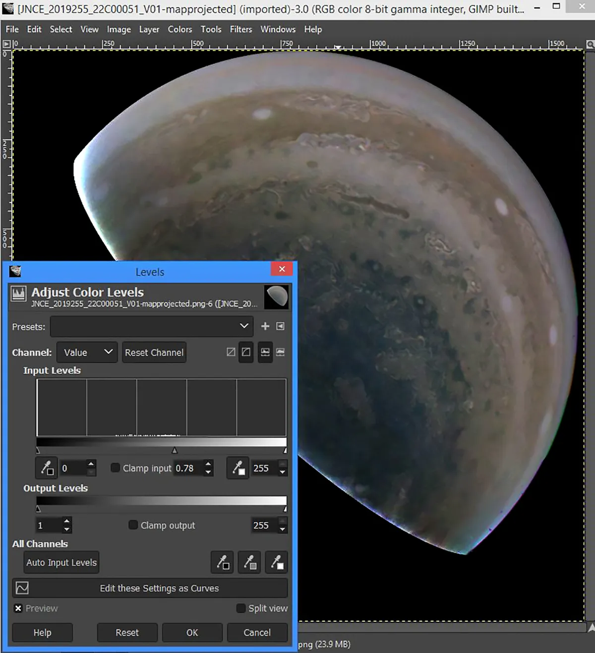Processing raw space mission data
