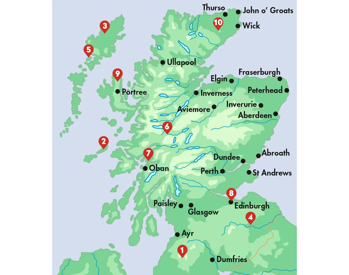 Scotland stargazing map
