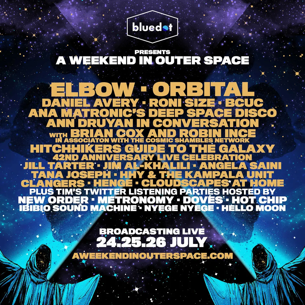 Bluedot 2020 weekend in outer space