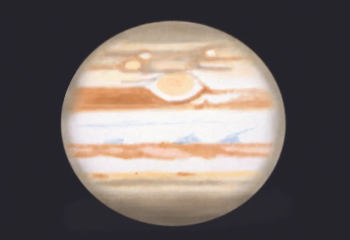 Paul's finished sketch of Jupiter. Credit: Paul Abel