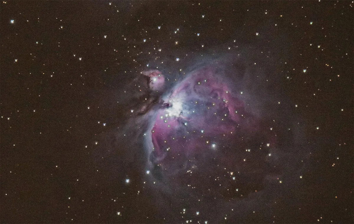 The Orion Nebula, captured from the Brecon Beacons, Credit: Martin Griffiths.