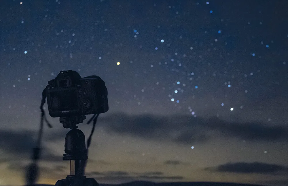 Consider composition when photographing the Orion constellation
