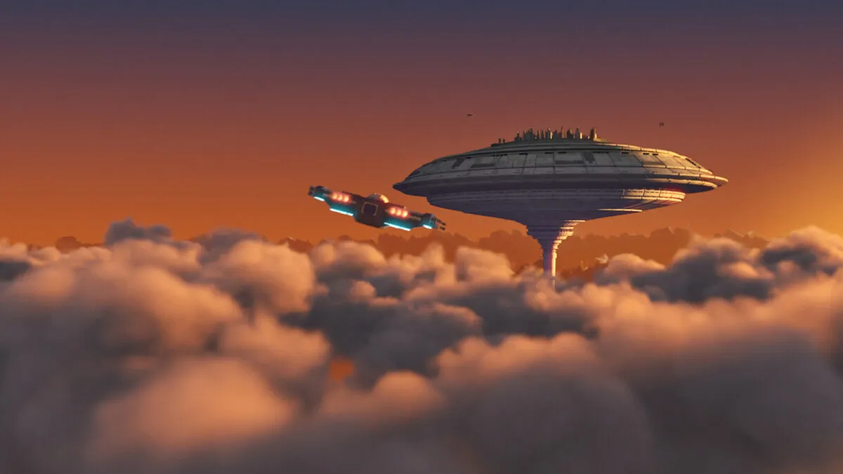 Cloud City, as seen in the Lego Star Wars series. Copyright: Disney XD / Getty Images. Used with permission.