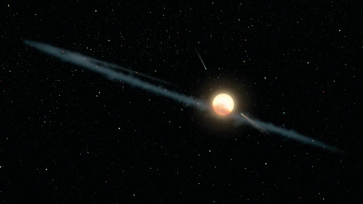 Irregular dimming of Tabby's Star was thought to be the result of a giant alien structure. Credit: NASA/JPL-Caltech