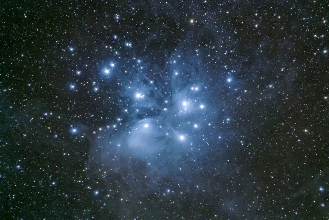 The Pleiades is a great Christmas Night target that's easy to spot. Credit: Stephen Tolley