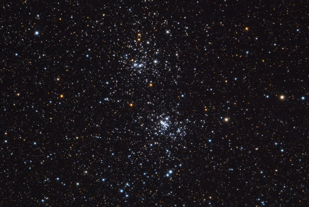 The Double Cluster. Credit: Chris Duffy