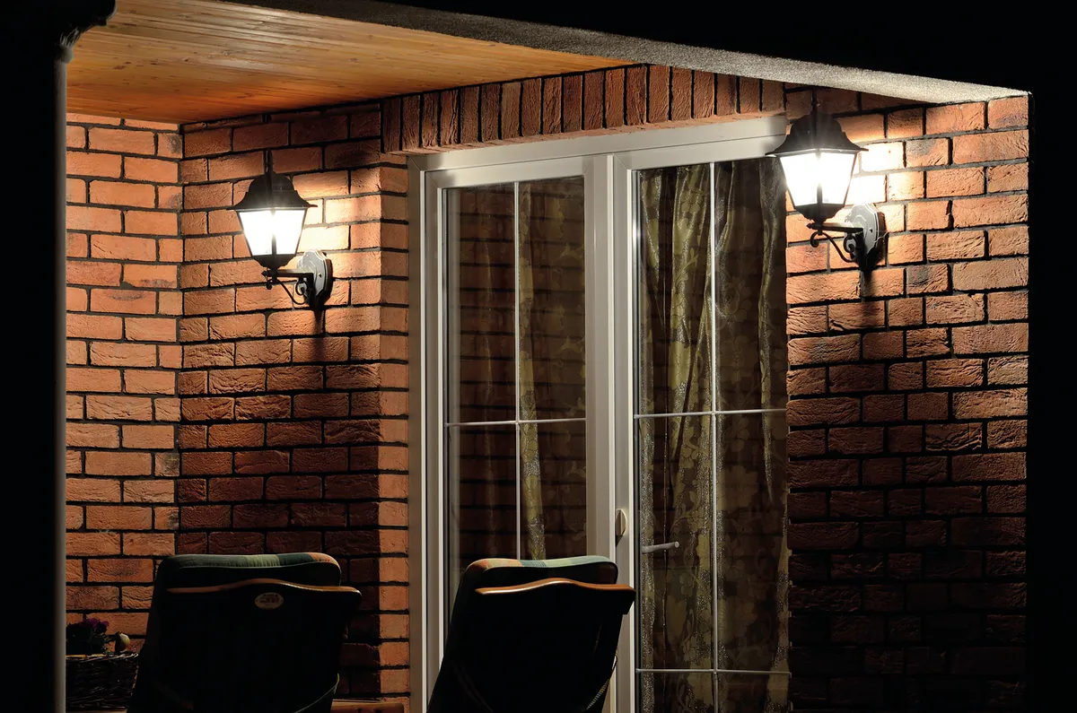 Porch lighting can provide a gentle wash of light. Credit: CobraCZ