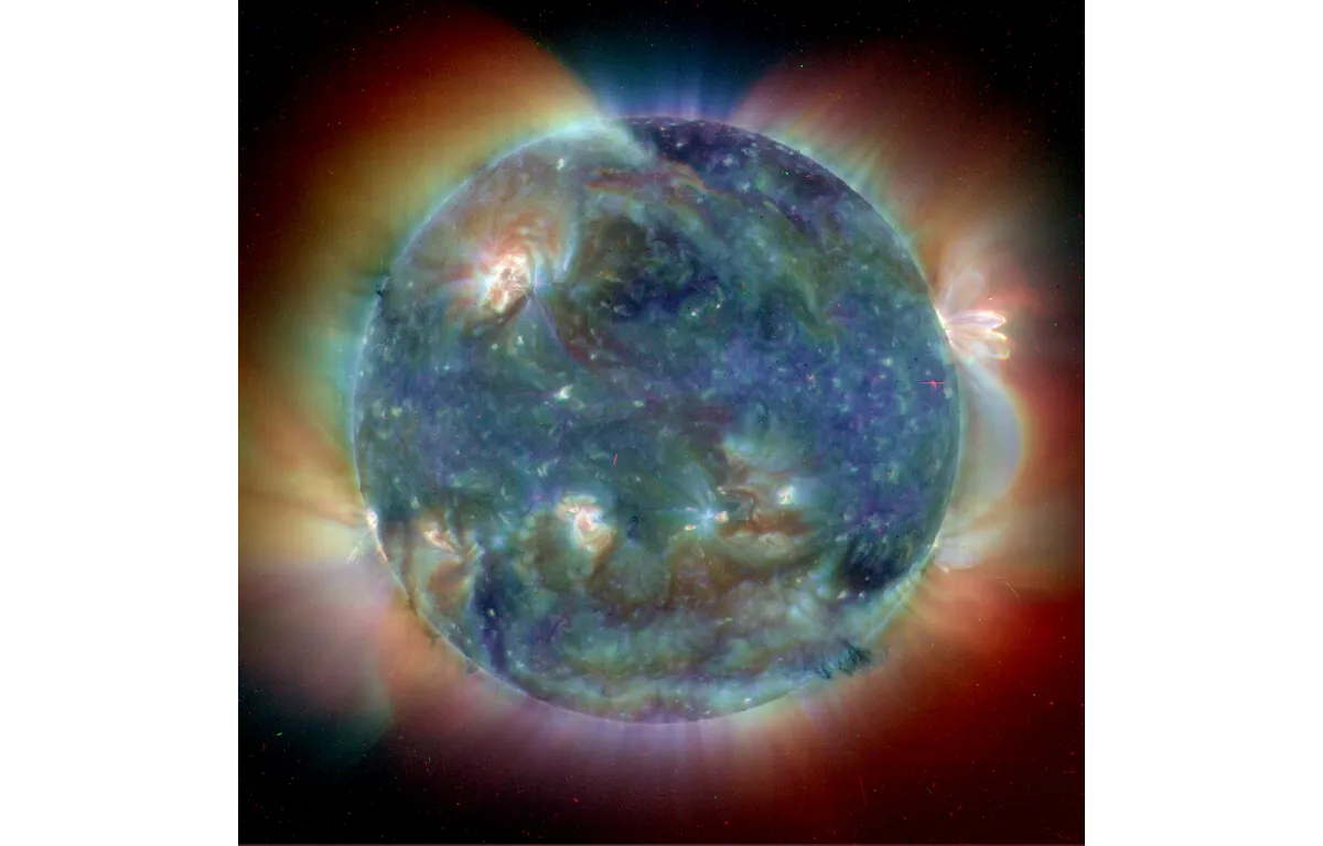 An image of the Sun captured in ultraviolet light by NASA's Solar and Heliospheric Observatory (SOHO), 21 March 2016. Credit: SOHO (ESA/NASA)
