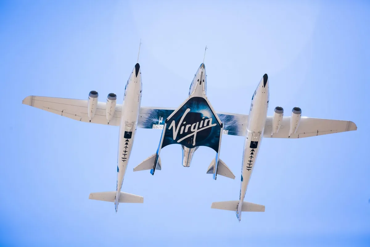 Virgin Galactic's Carrier Aircraft VMS Eve and VSS Unity take to the skies. Credit: Virgin Galactic