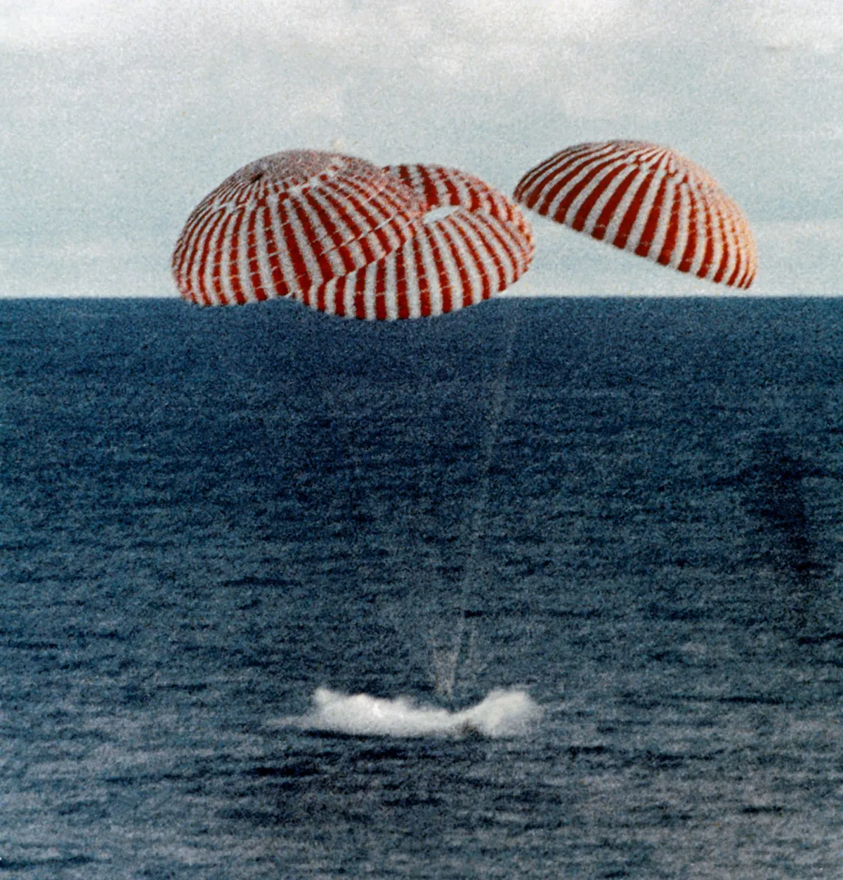 The crew of Apollo 13 splashdown. Credit: NASA