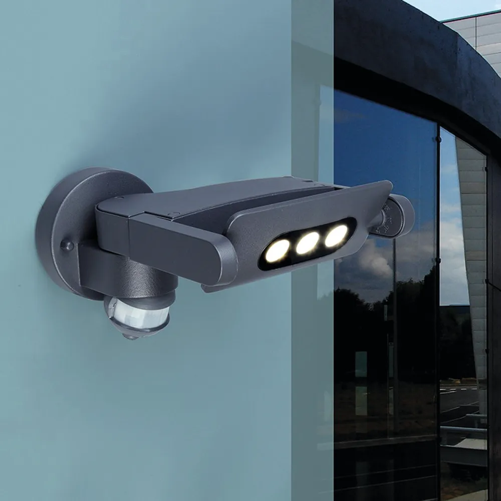 Lutec Mini Ledspot LED Outdoor Wall Light with PIR Sensor