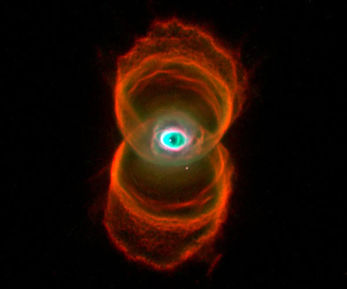 Pearl Jam fans may recognise this famous Hubble image of The Hourglass Nebula. It appeared on the front cover of their 2000 album Binaural. Credit: Raghvendra Sahai and John Trauger (JPL), the WFPC2 science team, and NASA/ESA