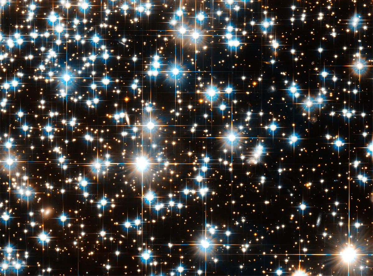 Diffraction spikes seen from stars in globular cluster NGC 6397. Credit: NASA, ESA, and H. Richer (University of British Columbia)