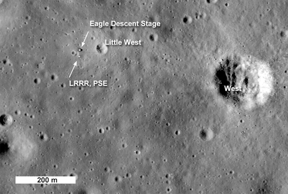 The Apollo 11 landing site