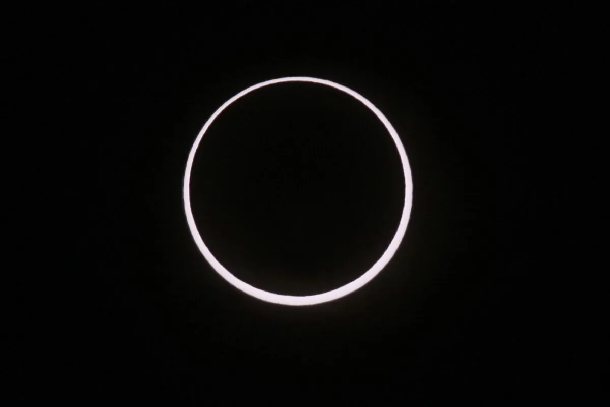 An annular solar eclipse, Vigo, Spain, 3 October 2005. Credit: MIGUEL RIOPA/AFP via Getty Images)