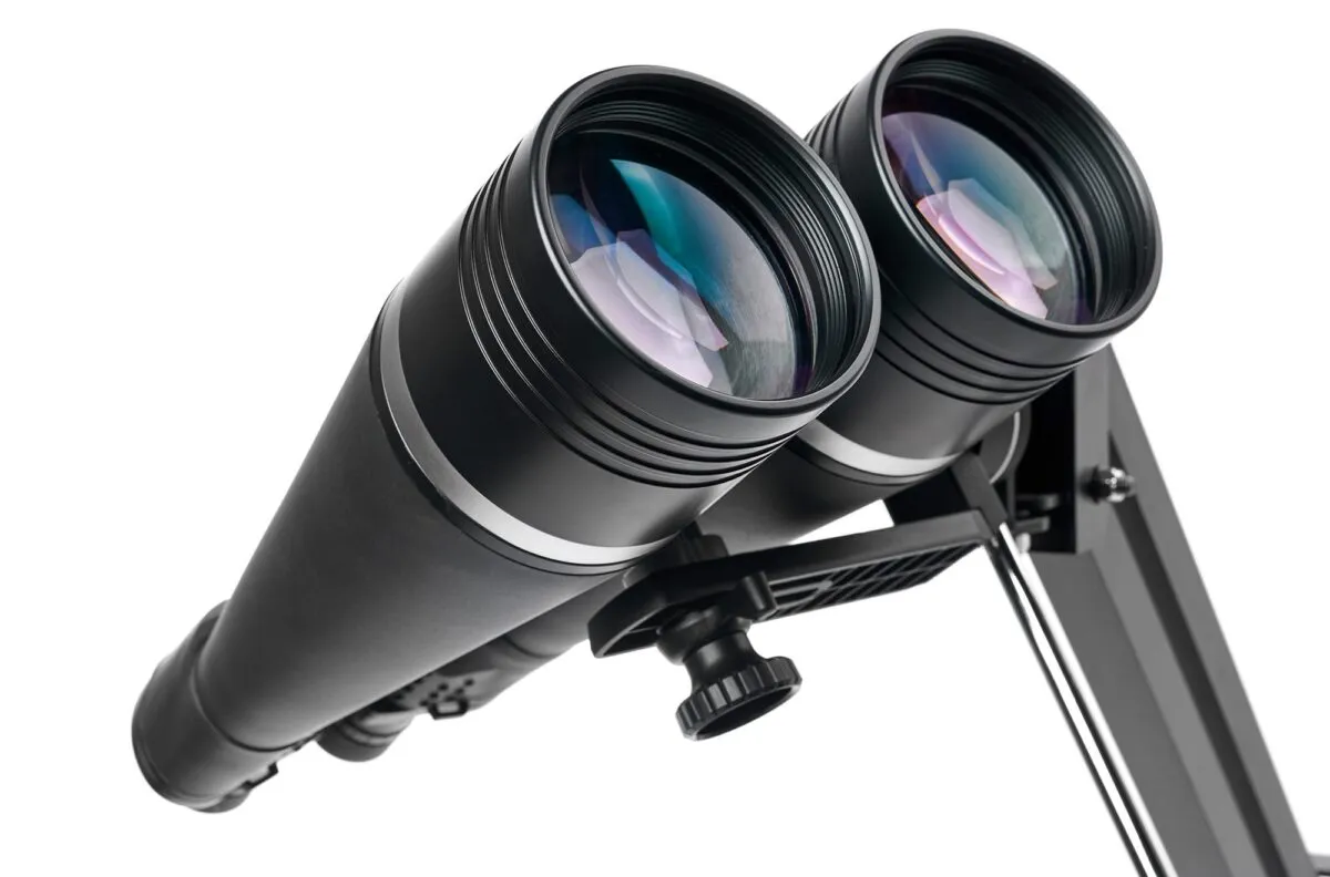 Orion Monster Parallelogram mount, GiantView 25x100 binoculars. Among the best binoculars for astronomy and stargazing if you have the budget.