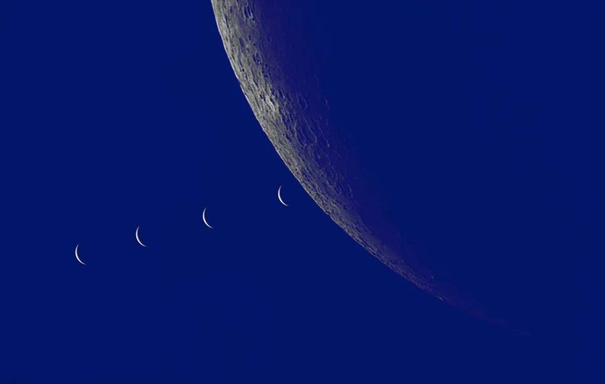A lunar occultation of Venus. Credit: Pete Lawrence