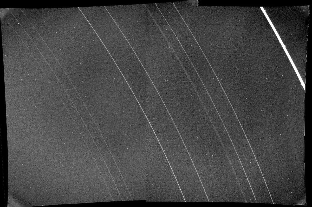Uranus's rings, as seen by the Voyager 2 spacecraft. Credit: NASA/JPL