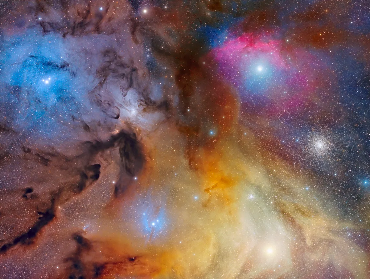The Magnificent: Rho Ophiuchi Complex Mario Cogo (Italy). Category: Stars & Nebulae. Equipment: Takahashi FSQ106 ED APO refractor telescope at f/5, Astro-Physics Mach1 GTO mount, Canon EOS 6D Cooling CDS Mod camera.