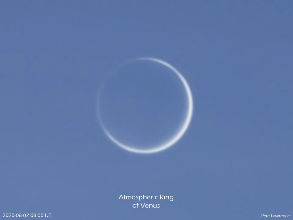 Atmospheric ring of Venus Pete Lawrence/Digital Sky, 8 June 2020