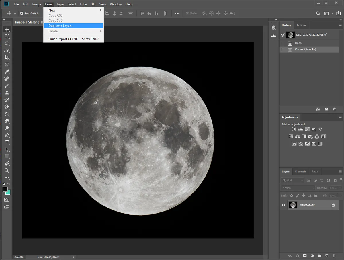 Create a mineral Moon astrophoto. Credit: Dave Eagle