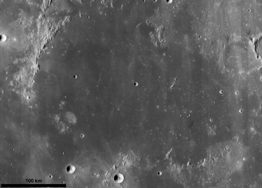 An image of the Moon captured by the Ranger 7 spacecraft on 31 July 1964. Mare Nubium is lower right, Mare Humorum lower left and Mare Cognitum upper right. Credit: NASA