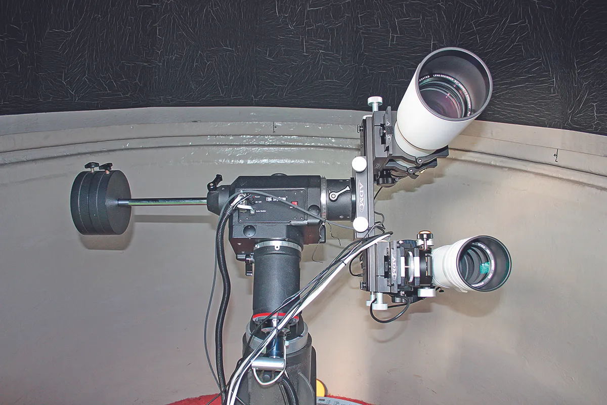 How to set up a dual astrophotography imaging system. Credit: Steve Richards