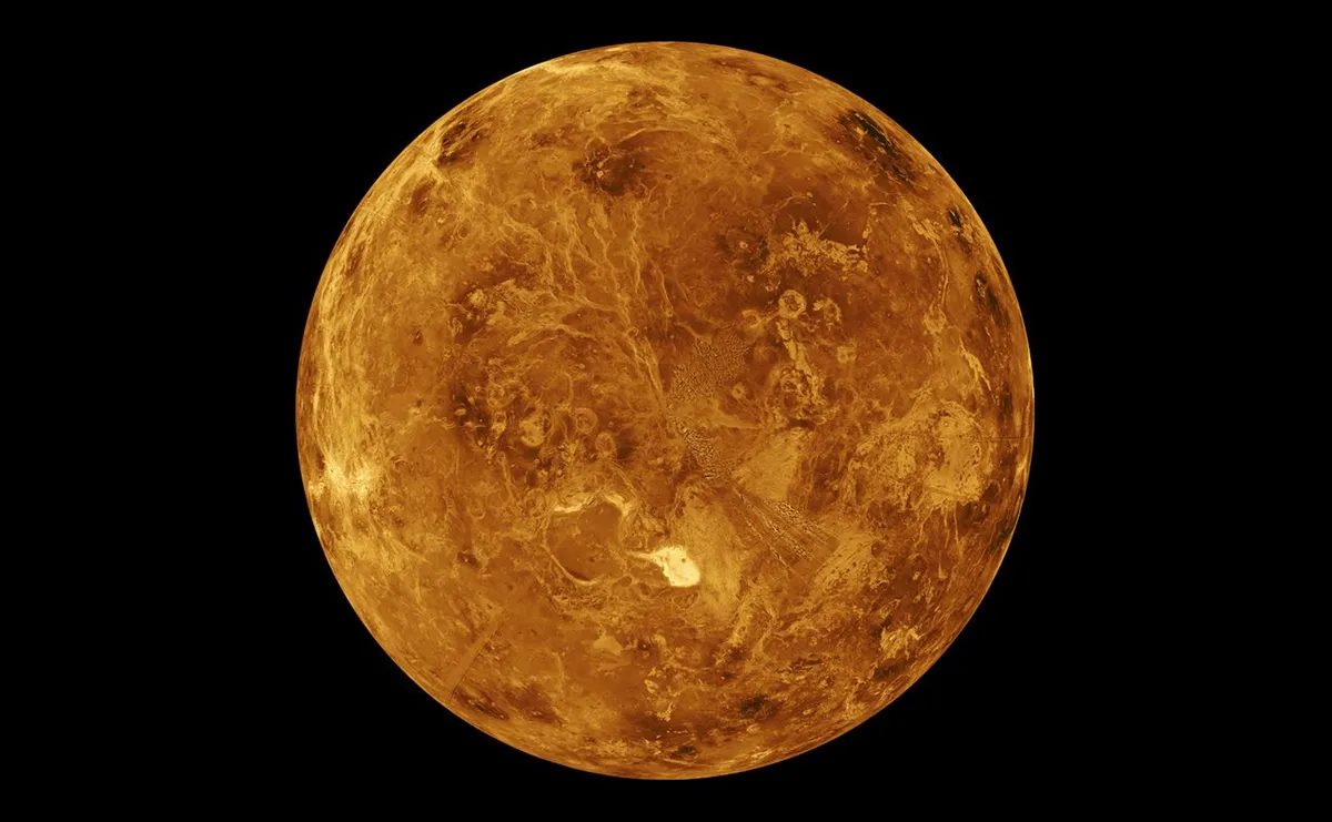 A computer-simulated view of Venus’s northern hemisphere. How could a rover ever survive the hellish conditions on the planet’s surface? Credit: NASA/JPL