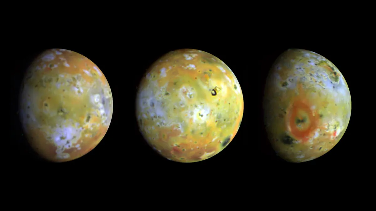 Jupiter's moon Io is the most active volcanic body in the Solar System. Credit: NASA/JPL/USGS