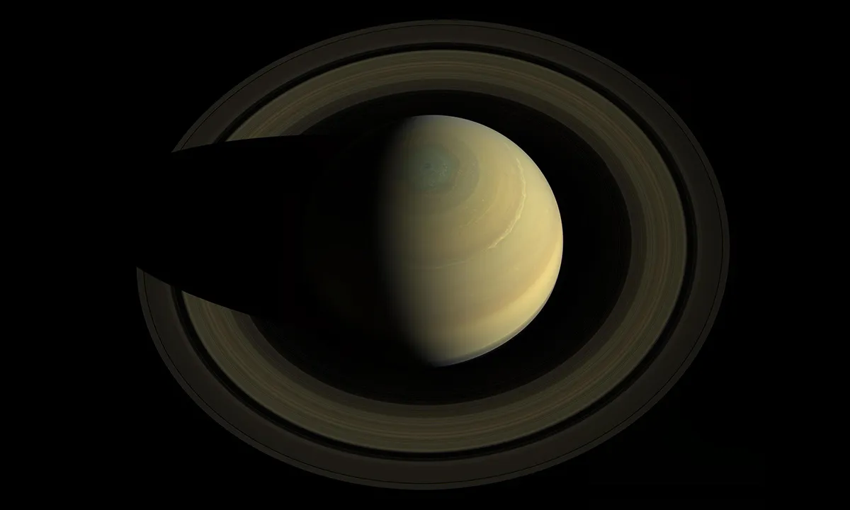 A view of Saturn from above its north pole, made from 36 images obtained on 10 October 2013. Credit: NASA/JPL-Caltech/SSI/Cornell