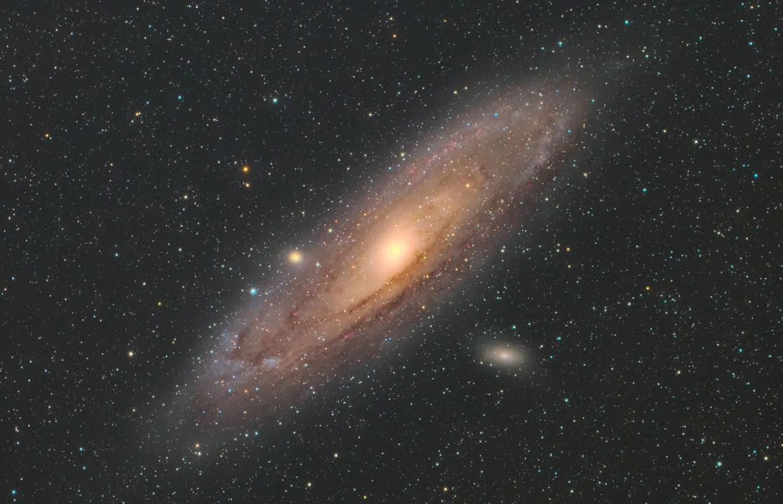 The Andromeda Galaxy Nishant Revur, Washington, USA, 19 June 2020. Equipment: ZWO ASI 294MC Pro colour camera, William Optics RedCat 51 apo refractor, Celestron Advanced VX⁠ mount