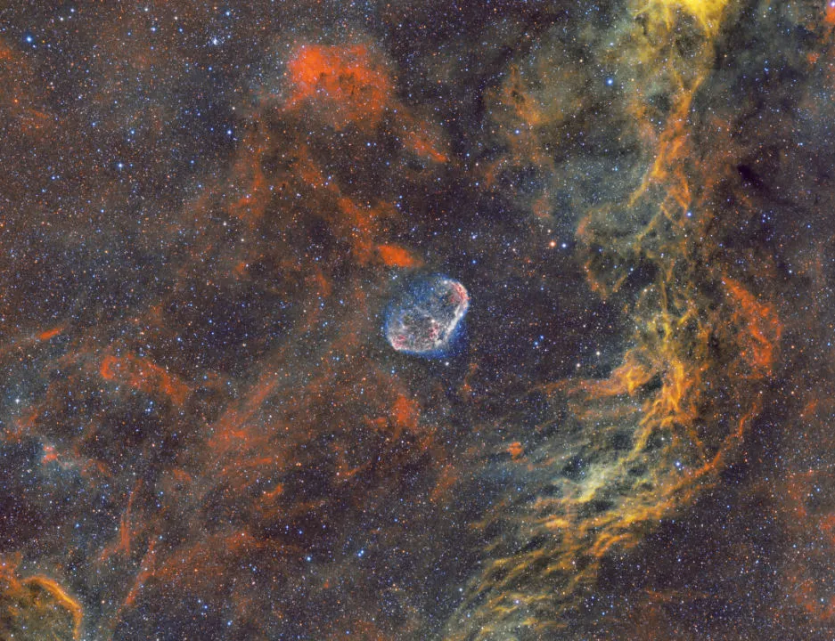 The Crescent Nebula Catalin Daniel Cosar, Henlow, Bedfordshire, June 2020. Equipment: Moravian G3-16200 camera, Tele Vue-NP101 apo refractor, Sky-Watcher EQ8 Pro mount