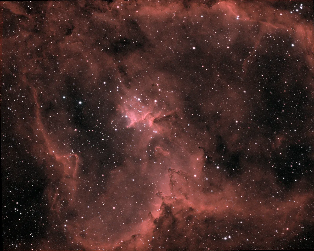 With its ‘Levels’ adjusted, our nebula image is ready for demonstrating Photoshop’s mask techniques. Credit: Charlotte Daniels