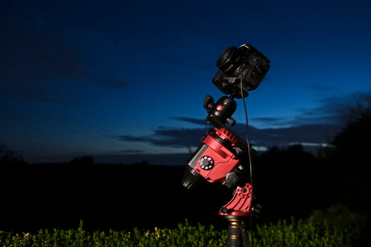 Mount your DSLR on a star tracker for longer exposures that enable you to follow the stars. Credit: Pete Lawrence