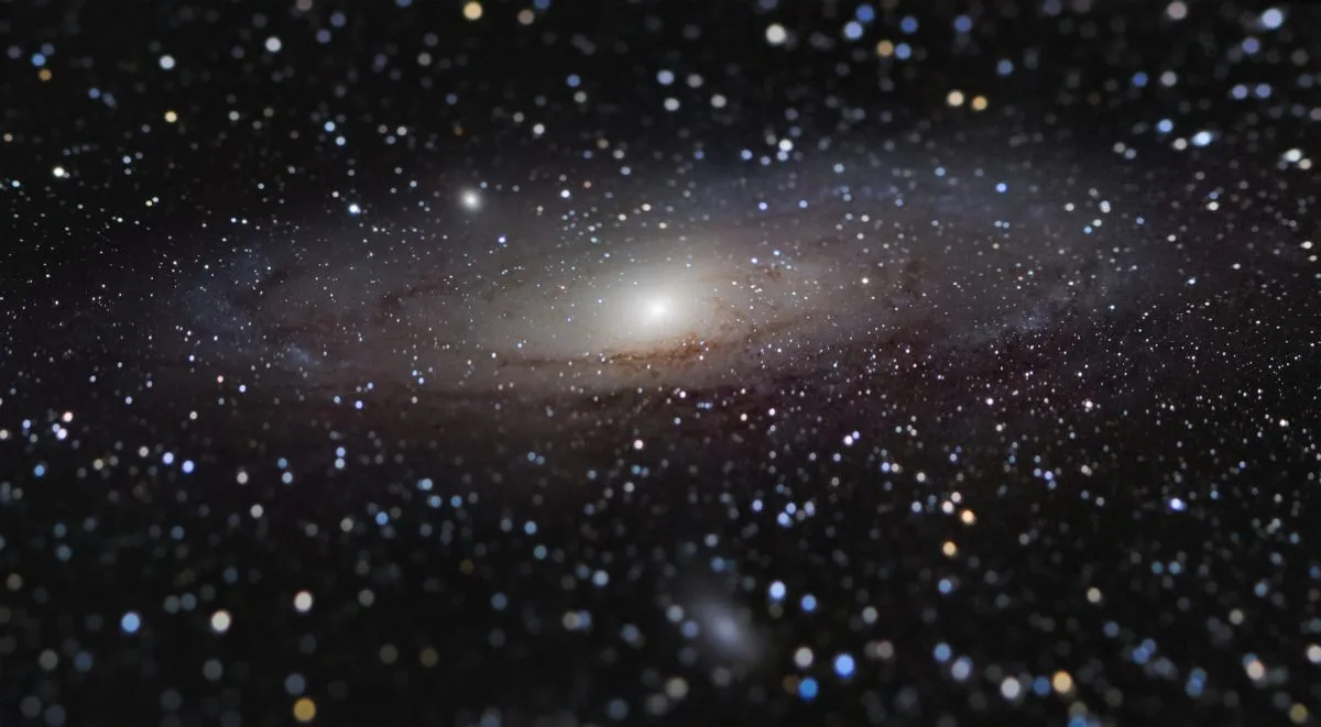 Andromeda Galaxy at Arm's Length? Nicolas Lefaudeux (France). Winner, Galaxies (and overall winner). Equipment: Sky-Watcher Black Diamond 100mm refractor, iOptron iEQ30 mount, Sony ILCE-7S camera (modified).