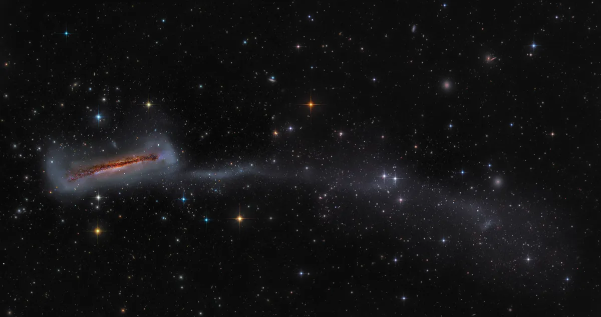 NGC 3628 with 300,000 Light Year Long Tail Mark Hanson (USA). Runner up, Galaxies. Equipment: Planewave 17, Planewave 24, RCOS 14.5 telescopes, Planewave H200, Paramount ME mounts, SBIG 16803 camera.