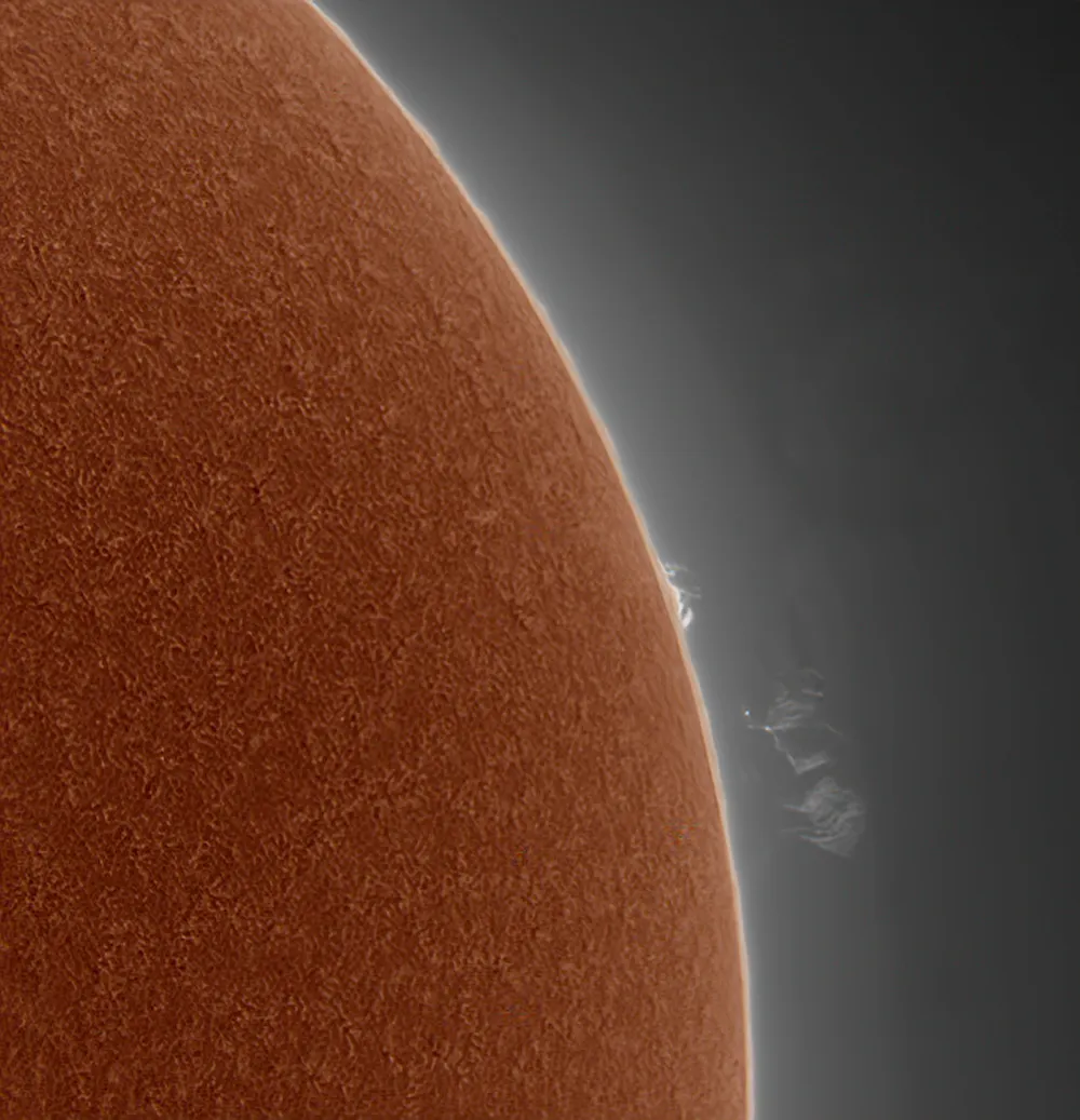 Detached Prominences Thea Hutchinson (UK), aged 13. Runner up, Young Astronomy Photographer of the Year. Lunt LS60THa telescope, Ha filtered solar scope, Celestron CGE Pro mount, ZWO ASI174MM camera.