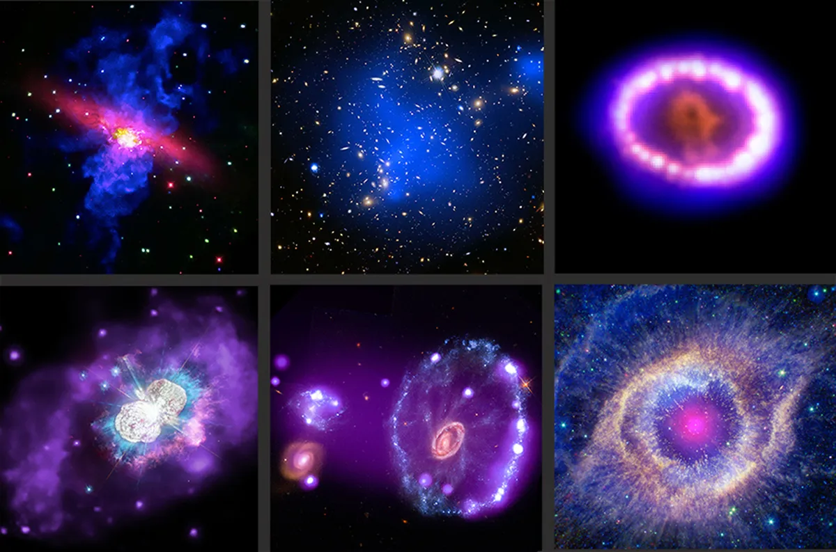 Archive images from the Chandra X-ray Observatory. Credit: X-ray: NASA/CXC; Ultraviolet: NASA/JPL-Caltech/SSC; Optical: NASA/STScI(M. Meixner)/ESA/NRAO(T.A. Rector); Infrared: NASA/JPL-Caltech/K. Su