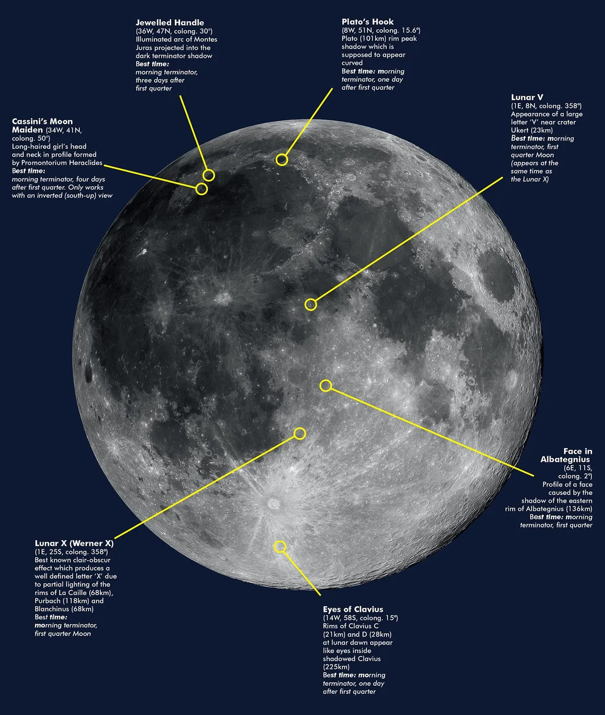 A map of clair obscur effects on the Moon. Credit: Pete Lawrence