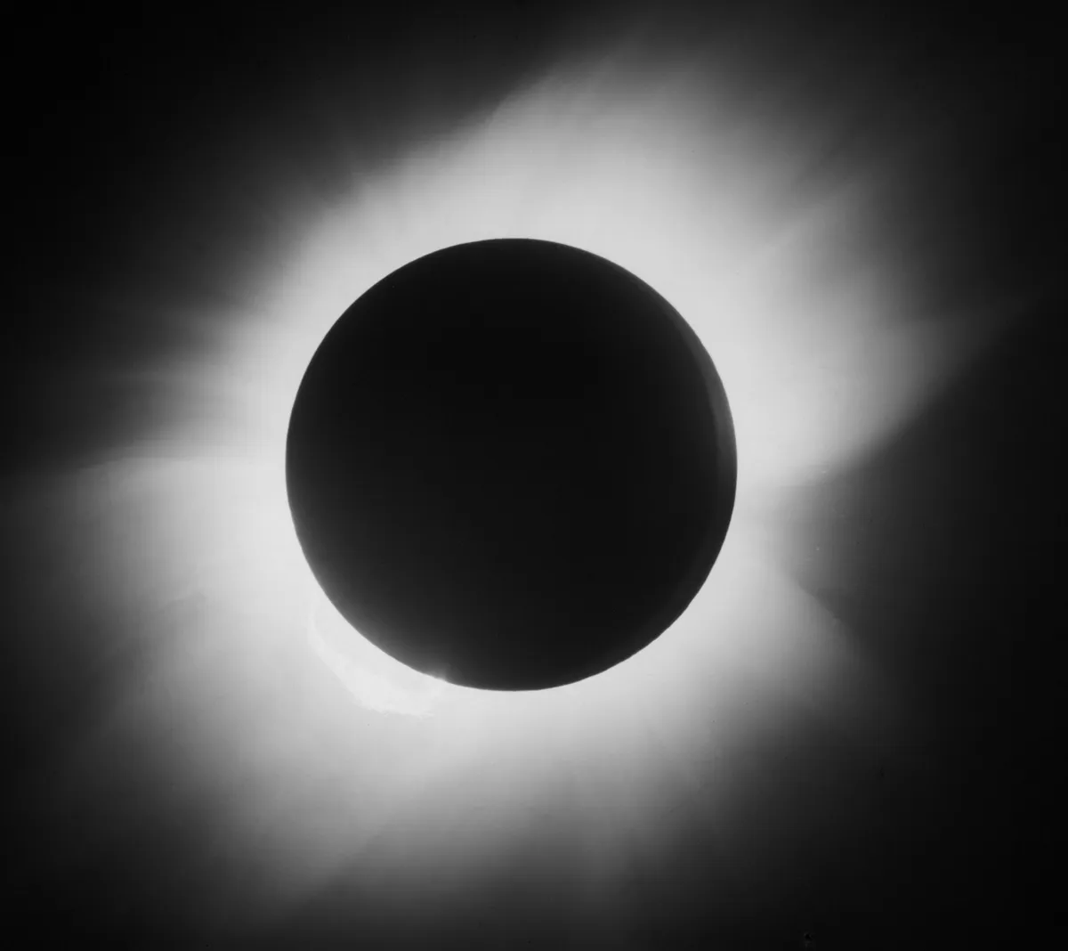 A glass positive of the 1919 total solar eclipse used by Arthur Eddington to confirm Einstein's theory of general relativity. Science & Society Picture Library / Getty Images