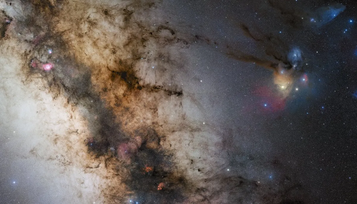 The dusty lanes of our own galaxy the Milky Way, with the Rho Ophiuchi and Antares region visible on the right. Credit: ESO/S. Guisard (www.eso.org/~sguisard)