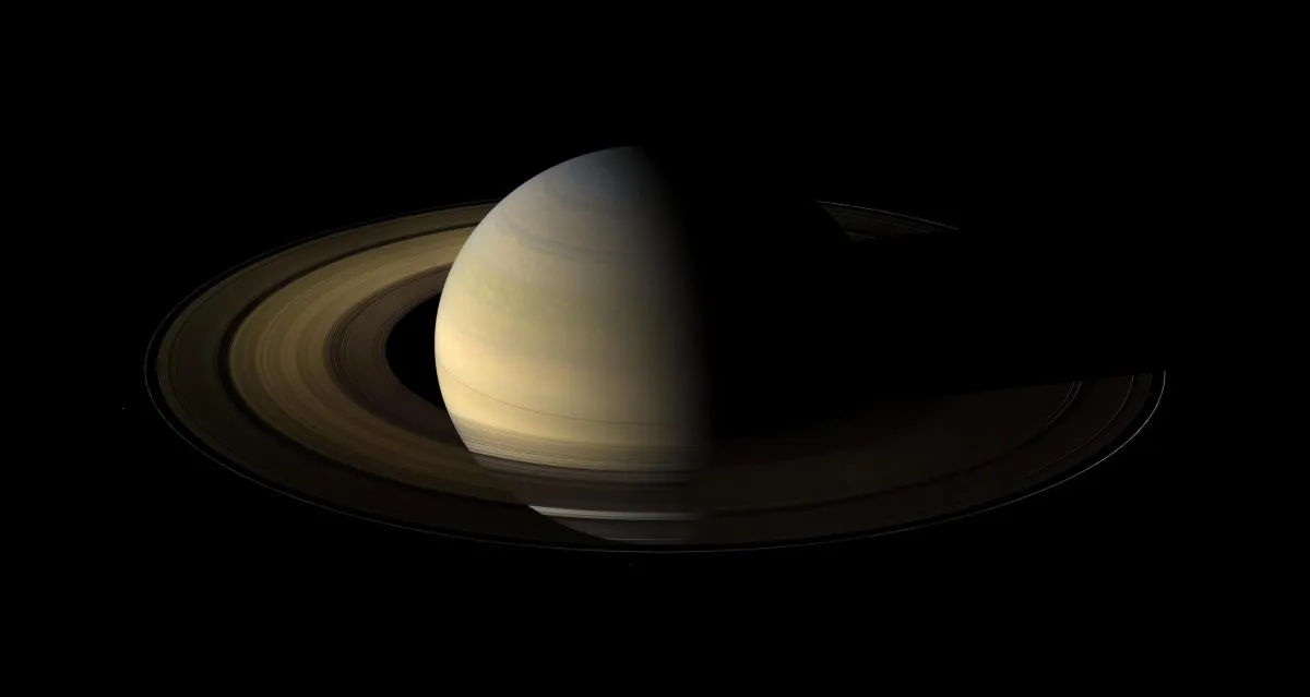The Cassini spacecraft's view of Saturn during the planet's equinox in 2009. Credit: NASA/JPL/Space Science Institute
